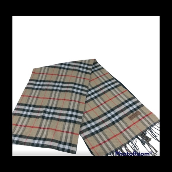 Burberry Fringe Bold Check Wide Scarf - Picture 9 of 9